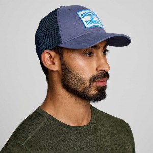 サッカニー Adjustable Snap Back メンズ トラッカーハット 青 | BJVPKBOT