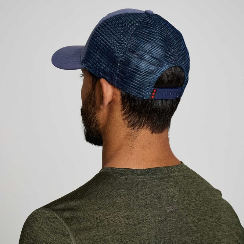 サッカニー Adjustable Snap Back メンズ トラッカーハット 青 | BJVPKBOT