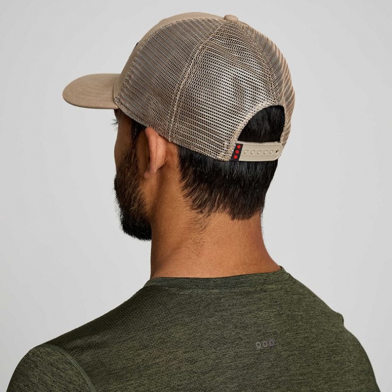 サッカニー Adjustable Snap Back メンズ トラッカーハット ベージュ | LRMZPLIB