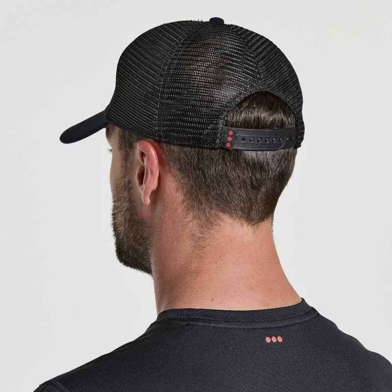 サッカニー Adjustable Snap Back メンズ トラッカーハット 黒 | OAEQXZHO