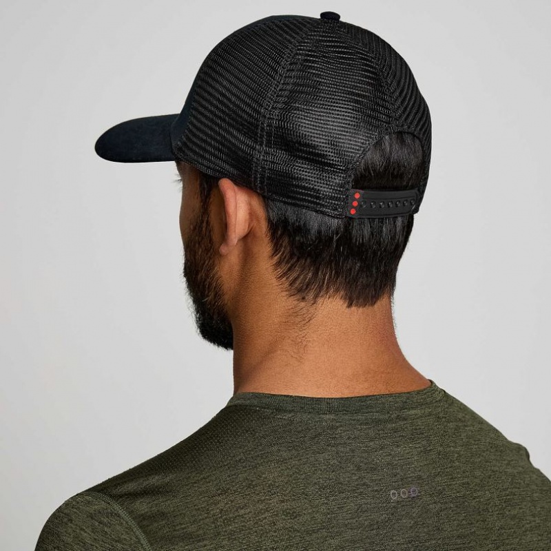 サッカニー Adjustable Snap Back メンズ トラッカーハット 黒 | WZHGJARE