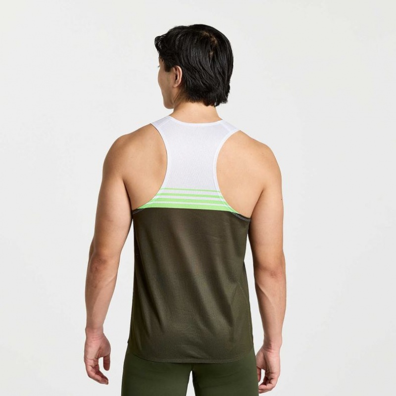 サッカニー Elite Singlet メンズ タンクトップ 白 黒 | UWTAIXAR