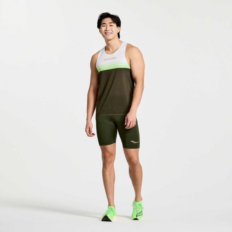 サッカニー Elite Singlet メンズ タンクトップ 白 黒 | UWTAIXAR