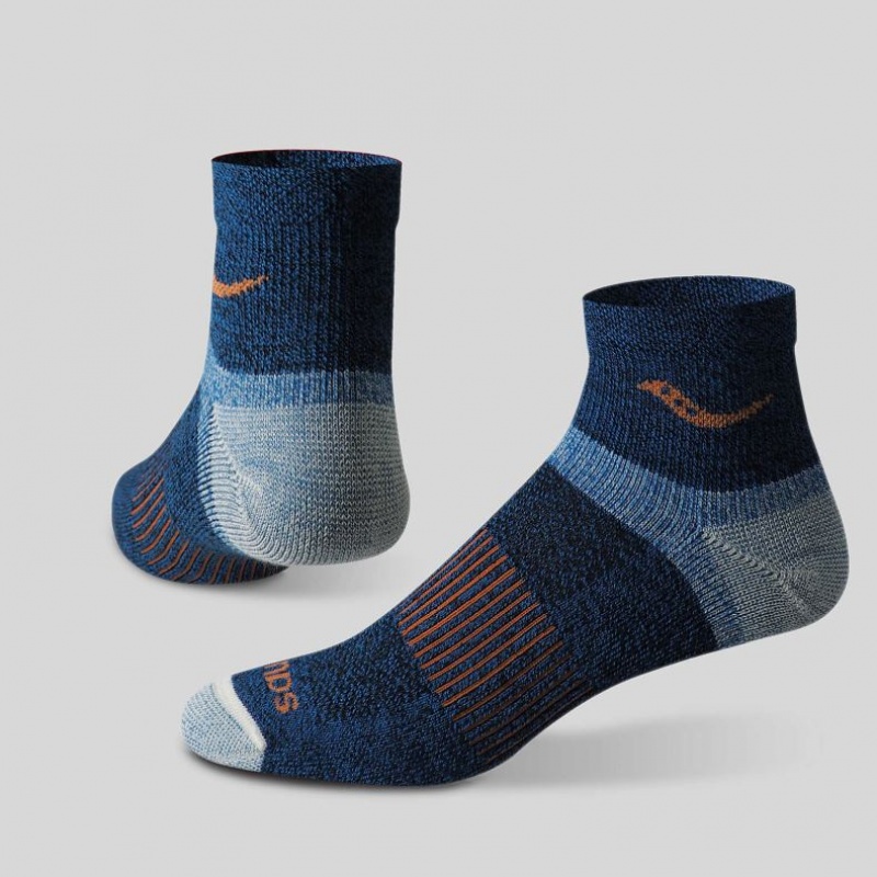 サッカニー Inferno Merino Wool Blend Quarter 3-Pack メンズ ソックス カラー | VBRERQEW