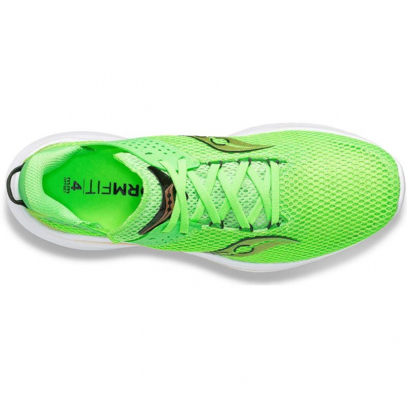 サッカニー Kinvara 14 メンズ ランニングシューズ 緑 | RMUNCOLQ