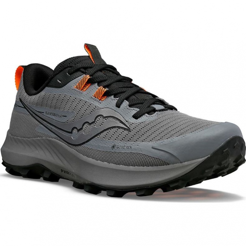 サッカニー Peregrine 13 GTX メンズ トレイルランニングシューズ グレー | JCMEWVQA