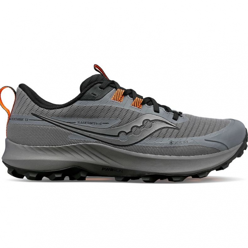 サッカニー Peregrine 13 GTX メンズ トレイルランニングシューズ グレー | JCMEWVQA