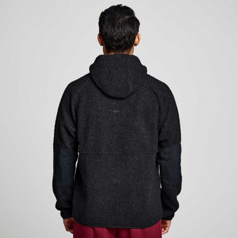 サッカニー Recovery Sherpa Pullover メンズ パーカー 黒 | FYOLXGPO