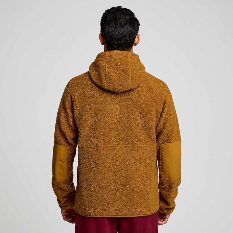 サッカニー Recovery Sherpa Pullover メンズ パーカー ブラウン | TZRUYDCS