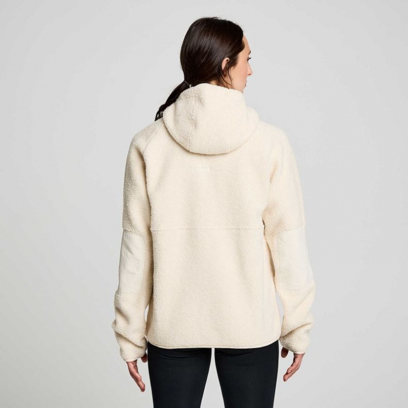 サッカニー Recovery Sherpa Pullover レディース パーカー ベージュ | VUWZMWDX