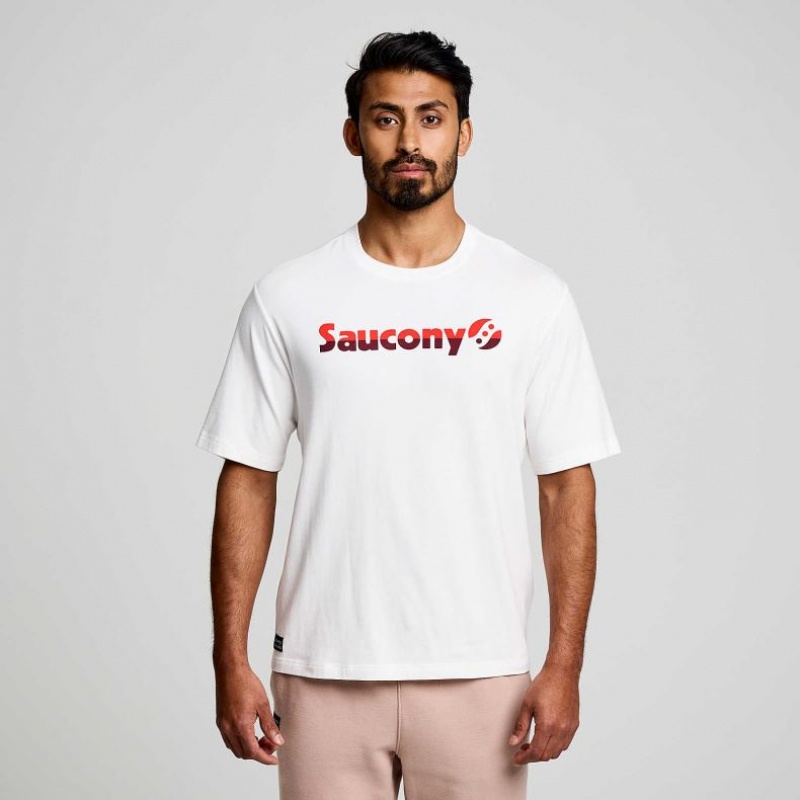 サッカニー Recovery Short Sleeve メンズ Tシャツ 白 | WNTGGDQU